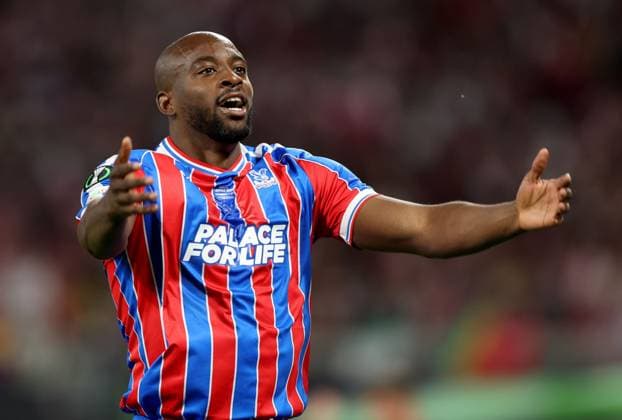 Jean-Philippe Mateta of Crystal Palace celebrates scoring their side s first goal of the game Crystal Palace v Rayo Vallecano, UEFA Conference League, Final, Football, Red Bull Arena, Leipzig, Germany - 27 May 2026Leipzig Red Bull Arena Germany EDITORIAL USE ONLY No use with unauthorised audio, video, data, fixture lists, club league logos or live services. Online in-match use limited to 120 images, no video emulation. No use in betting, games or single club league player publications. Copyright: xKieranxMcManus Shutterstockx 16898266cj