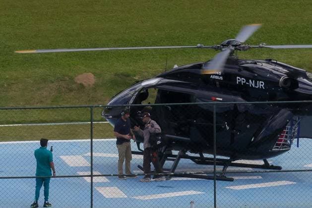Jogadores da selecao chegam à Granja Comary de helicoptero para iniciar preparacao para a Copa Brazilian player Neymar arrives at Granja Comary in Teresopolis, in the mountainous region of Rio de Janeiro state, Brazil, on Wednesday, May 27, 2026. Players called up by Carlo Ancelotti to represent Brazil at the 2026 FIFA World Cup, WM, Weltmeisterschaft, Fussball began reporting to Granja Comary, the national team, Nationalteam Ä™s training center in Teresopolis, officially starting preparations for Brazil™s bid for a sixth world title. Training sessions at the facility run from Wednesday, May 27, through Saturday, May 30. Photo: PEDRO KIRILOS ESTADoO CONTEÃöDO ESTADoO CONTEÃöDO TERESOPOLIS RJ BRASIL Copyright: xPEDROxKIRILOSx