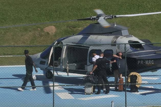 Jogadores da selecao chegam à Granja Comary de helicoptero para iniciar preparacao para a Copa Brazilian player Vinicius Junior arrives at Granja Comary in Teresopolis, in the mountainous region of Rio de Janeiro state, Brazil, on Wednesday, May 27, 2026. Players called up by Carlo Ancelotti to represent Brazil at the 2026 FIFA World Cup, WM, Weltmeisterschaft, Fussball began reporting to Granja Comary, the national team, Nationalteam Ä™s training center in Teresopolis, officially starting preparations for Brazil™s bid for a sixth world title. Training sessions at the facility run from Wednesday, May 27, through Saturday, May 30. Photo: PEDRO KIRILOS ESTADoO CONTEÃöDO ESTADoO CONTEÃöDO TERESOPOLIS RJ BRASIL Copyright: xPEDROxKIRILOSx