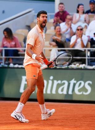 Novak Djokovic celebrates French Open Tennis, Day Four, Tennis, Roland Garros, Paris, France - 27 May 2026Paris Roland Garros France EDITORIAL USE ONLY No use with unauthorised audio, video, data, fixture lists, club league logos or live services. Online in-match use limited to 120 images, no video emulation. No use in betting, games or single club league player publications. Copyright: xJavierxGarcia Shutterstockx 16898261bo