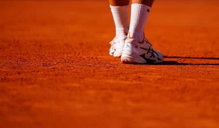 The Asics tennis shoes of Novak Djokovic French Open Tennis, Day Four, Tennis, Roland Garros, Paris, France - 27 May 2026Paris Roland Garros France EDITORIAL USE ONLY No use with unauthorised audio, video, data, fixture lists, club league logos or live services. Online in-match use limited to 120 images, no video emulation. No use in betting, games or single club league player publications. Copyright: xJavierxGarcia Shutterstockx 16898261co