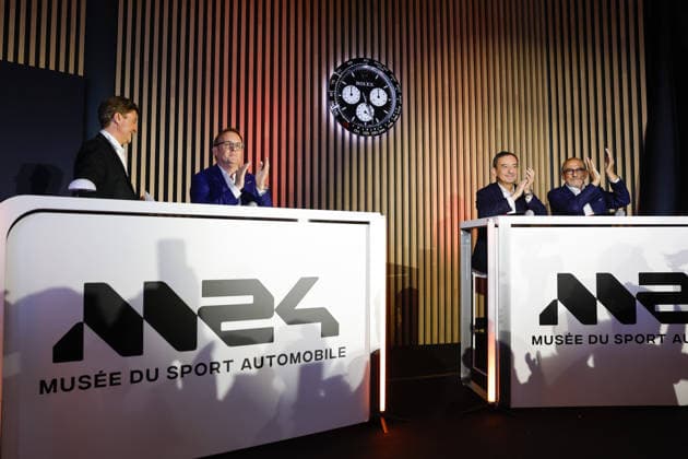AUTO - INAUGURATION DU MUSEE M24 AU MANS MILLE Richard (fra), Prà sident ot the FIA Endurance Commission, portrait, FILLON Pierre (fra), President of ACO, portrait, Fabrice BOURRIGAUD - Directeur du pole Esprit Le Mans de l ACO, portrait, during the opening ceremony of the Museum M24, Inauguration Musà e M24, on May 28, 2026 in Le Mans, France - Le MansFrance Copyright: xFREDERICxLExFLOCxHx