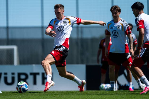 GER, Football mens national team Germany, training, 28 05 2026, Adidas Homeground, Herzogenaurach, GER, Football mens national team Germany, training, in the picture Nico Schlotterbeck Germany, 15 on the ball, nordphotoxGmbHx xMemmler nph00005