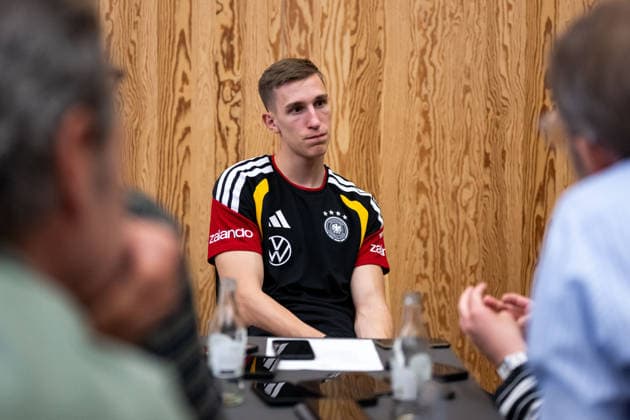 GER, Football mens national team Germany, training, 28 05 2026, Adidas Homeground, Herzogenaurach, GER, Football mens national team Germany, media hour, in the picture Nico Schlotterbeck Germany, 15 , nordphotoxGmbHx xMemmler nph00005
