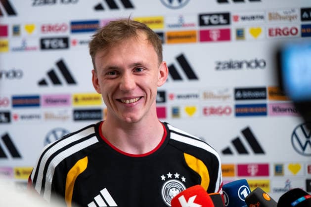 GER, Football mens national team Germany, training, 28 05 2026, Adidas Homeground, Herzogenaurach, GER, Football mens national team Germany, media hour, in the picture Maximilian Beier Germany, 14 , nordphotoxGmbHx xMemmler nph00005
