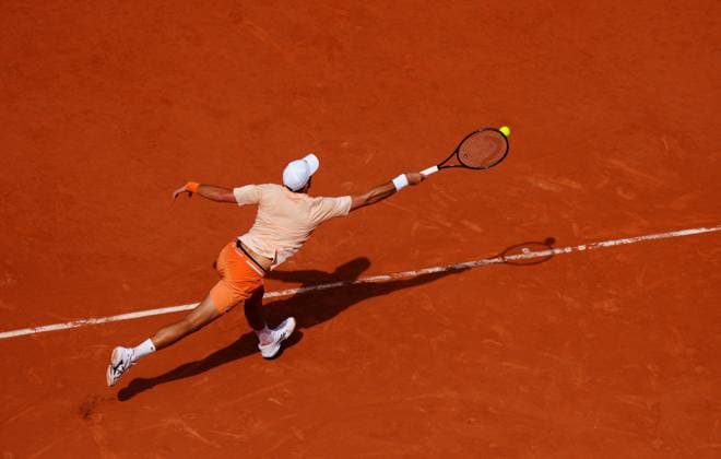 Novak Djokovic in third round action French Open Tennis, Day Six, Tennis, Roland Garros, Paris, France - 29 May 2026Paris Roland Garros France EDITORIAL USE ONLY No use with unauthorised audio, video, data, fixture lists, club league logos or live services. Online in-match use limited to 120 images, no video emulation. No use in betting, games or single club league player publications. Copyright: xJavierxGarcia Shutterstockx 16898312ah