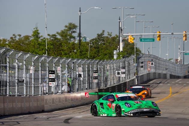 AUTO - IMSA - DETROIT SPORTS CAR CLASSIC 2026 77 TANDY Nick (gbr), KING Harry (gbr), AO Racing, Porsche 911 GT3 R (992), action during the Chevrolet Detroit Sports Car Classic, 5th round of the 2026 2026 IMSA SportsCar Championship, on the Streets of Detroit, from May 29 to 31, 2026 in Detroit, Michigan, United States of America - DetroitUnited States Copyright: xJULIENxDELFOSSEx