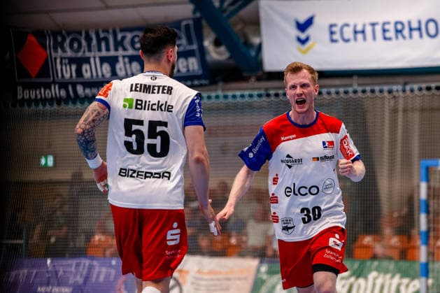 Sascha Pfattheicher HBW Balingen Weilstetten, 30 Cheers, goal celebration, cheers over goal, Dessau Rosslauer HV 06 vs HBW Balingen Weilstetten, Handball, 2 Bundesliga, 33 Matchday, Season 2025 26, 29 05 2026, Dessau Rosslauer HV 06 vs HBW Balingen Weilstetten, Handball, 2 Bundesliga, 33 Matchday, Season 2025 26, 29 05 2026 Dessau Rosslau Copyright: xEibner-Pressefoto LauraxRoemerx EP_LRR