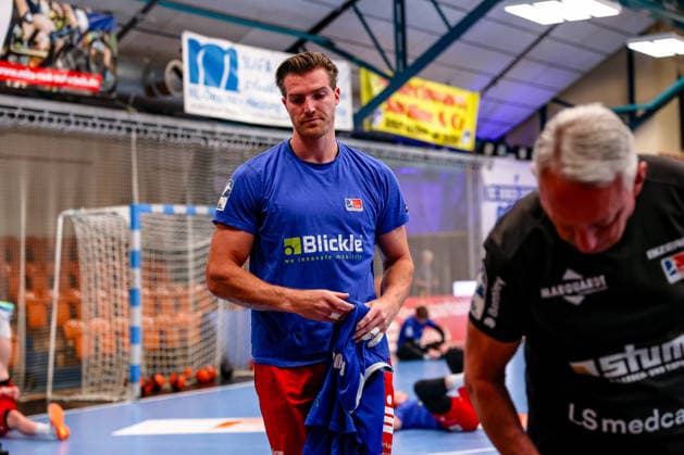 Stefan Bauer HBW Balingen Weilstetten, 99 at the warm up before the game, Dessau Rosslauer HV 06 vs HBW Balingen Weilstetten, Handball, 2 Bundesliga, 33 Matchday, Season 2025 26, 29 05 2026, Dessau Rosslauer HV 06 vs HBW Balingen Weilstetten, Handball, 2 Bundesliga, 33 Matchday, Season 2025 26, 29 05 2026 Dessau Rosslau Copyright: xEibner-Pressefoto LauraxRoemerx EP_LRR