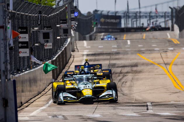 AUTO - IndyCar, Indy Car, IRL, USA - DETROIT GRAND PRIX 2026 21 RASMUSSEN Christian (dnk), ECR, Dallara DW12 - Chevrolet, action during the Chevrolet Detroit Grand Prix, 8th round of the 2026 NTT IndyCar Series, on the Streets of Detroit, from May 29 to 31, 2026 in Detroit, Michigan, United States of America - DetroitUnited States Copyright: xJULIENxDELFOSSEx