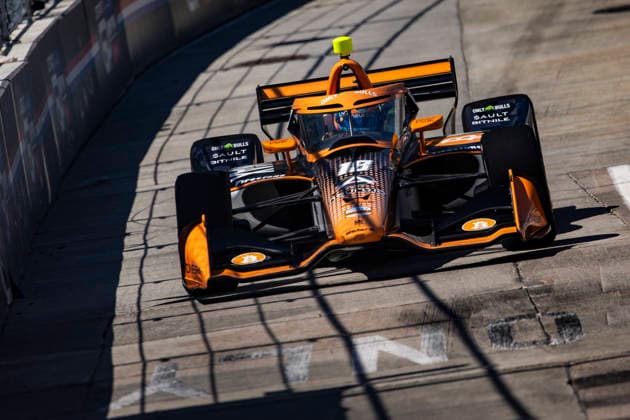AUTO - IndyCar, Indy Car, IRL, USA - DETROIT GRAND PRIX 2026 18 GROSJEAN Romain (fra), Dale Coyne Racing, Dallara DW12 - Honda, action during the Chevrolet Detroit Grand Prix, 8th round of the 2026 NTT IndyCar Series, on the Streets of Detroit, from May 29 to 31, 2026 in Detroit, Michigan, United States of America - DetroitUnited States Copyright: xJULIENxDELFOSSEx