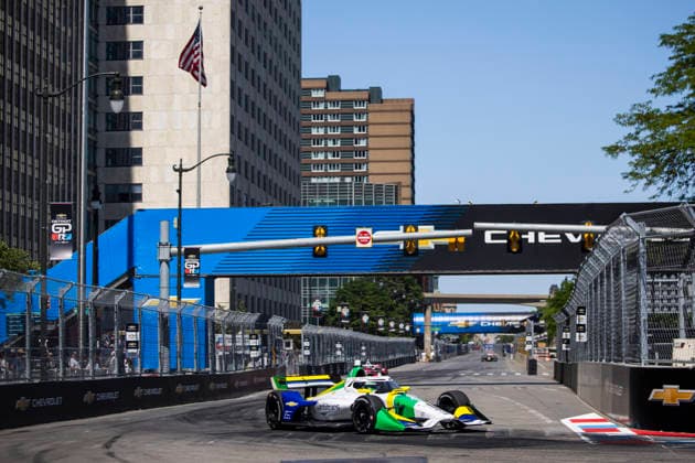 AUTO - IndyCar, Indy Car, IRL, USA - DETROIT GRAND PRIX 2026 04 COLLET Caio (bra), A.J. Foyt Racing, Dallara DW12 - Chevrolet, action during the Chevrolet Detroit Grand Prix, 8th round of the 2026 NTT IndyCar Series, on the Streets of Detroit, from May 29 to 31, 2026 in Detroit, Michigan, United States of America - DetroitUnited States Copyright: xJULIENxDELFOSSEx