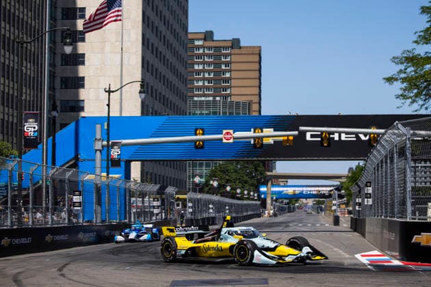 AUTO - IndyCar, Indy Car, IRL, USA - DETROIT GRAND PRIX 2026 21 RASMUSSEN Christian (dnk), ECR, Dallara DW12 - Chevrolet, action during the Chevrolet Detroit Grand Prix, 8th round of the 2026 NTT IndyCar Series, on the Streets of Detroit, from May 29 to 31, 2026 in Detroit, Michigan, United States of America - DetroitUnited States Copyright: xJULIENxDELFOSSEx