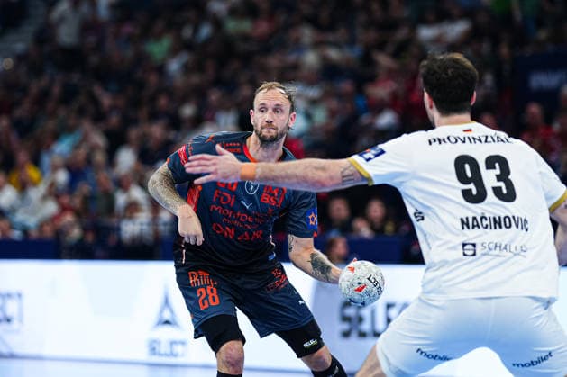 Valentin Porte Montpellier Handball, 28 GER, Montpellier Handball vs THW Kiel, Handball, EHF European League, Semi-final, Season 2025 2026, 30 05 2026 GER, Montpellier Handball vs THW Kiel, Handball, EHF European League, Semi-final, Season 2025 2026, 30 05 2026 Hamburg Copyright: xEibner-Pressefoto MarcelxvonxFehrnx EP_MFN