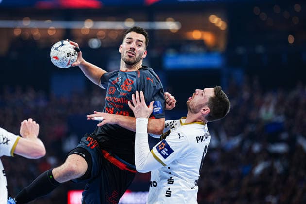 Zvonimir Srna Montpellier Handball, 11 , Hendrik Pekeler THW Kiel, 61 GER, Montpellier Handball vs THW Kiel, Handball, EHF European League, Semifinal, Season 2025 2026, 30 05 2026 GER, Montpellier Handball vs THW Kiel, Handball, EHF European League, Semifinal, Season 2025 2026, 30 05 2026 Hamburg Copyright: xEibner-Pressefoto MarcelxvonxFehrnx EP_MFN