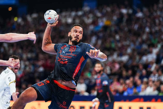 Throw Goal Rogerio Moraes Ferreira Montpellier Handball, 13 GER, Montpellier Handball vs THW Kiel, Handball, EHF European League, Semi-final, Season 2025 2026, 30 05 2026 GER, Montpellier Handball vs THW Kiel, Handball, EHF European League, Semi-final, Season 2025 2026, 30 05 2026 Hamburg Copyright: xEibner-Pressefoto MarcelxvonxFehrnx EP_MFN