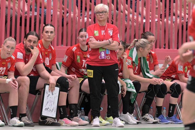 Ines Seidler SV Union Halle Neustadt, Coach TusSies Metzingen vs SV Union Halle Neustadt , Handball, Alsco HBF, 7 Play Off League Matchday, Season 2025 2026, 30 05 2026 TusSies Metzingen vs SV Union Halle Neustadt , Handball, Alsco HBF, 7 Play Off League Matchday, Season 2025 2026, 30 05 2026 Tuebingen Copyright: xEibner-Pressefoto TobiasxBaurx EP_TBR