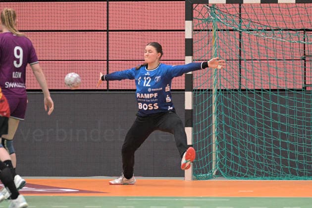 Marie Kristin Weiss TusSies Metzingen, 12 in goal with ball TusSies Metzingen vs SV Union Halle Neustadt , Handball, Alsco HBF, 7 Play Off League Matchday, Season 2025 2026, 30 05 2026 TusSies Metzingen vs SV Union Halle Neustadt , Handball, Alsco HBF, 7 Play Off League Matchday, Season 2025 2026, 30 05 2026 Tuebingen Copyright: xEibner-Pressefoto TobiasxBaurx EP_TBR