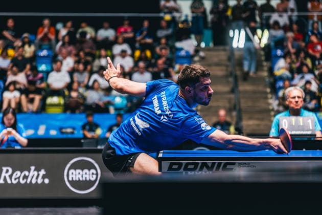 30 05 2026 Table tennis, men, TTBL, Bundesliga, playoff, Final Four, 1 FC Saarbrücken, Borussia Düsseldorf, TTC Schwalbe Bergneustadt, SV Werder Bremen, semi-final Patrick Franziska Saarbrücken Frankfurt am Main, Süwag Energi Hessen Germany P1102896-2