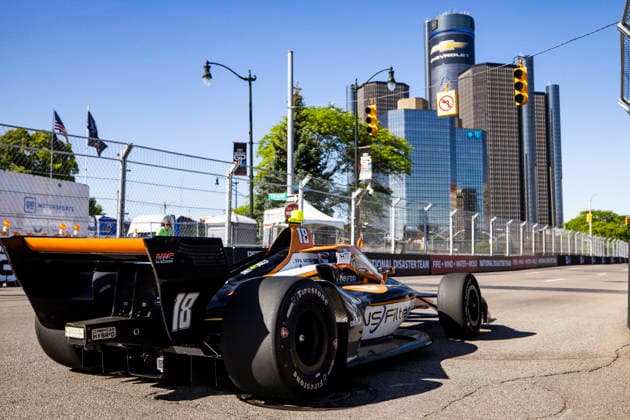 AUTO - IndyCar, Indy Car, IRL, USA - DETROIT GRAND PRIX 2026 18 GROSJEAN Romain (fra), Dale Coyne Racing, Dallara DW12 - Honda, action during the Chevrolet Detroit Grand Prix, 8th round of the 2026 NTT IndyCar Series, on the Streets of Detroit, from May 29 to 31, 2026 in Detroit, Michigan, United States of America - DetroitUnited States Copyright: xJULIENxDELFOSSEx