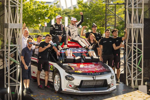 AUTO - WRC, Motorsport Rallye, WM - RALLY JAPAN 2026 GRYAZIN Nikolay, Lancia Ypsilon HF, portrait, podium, portrait during the 2026 Rally Japan, 7th round of the 2026 FIA WRC World Rally Car Championship, from May 28 to 30, 2026 at Toyota, Aichi, Japan - ToyotaJapan Copyright: xNikosxKatikisx