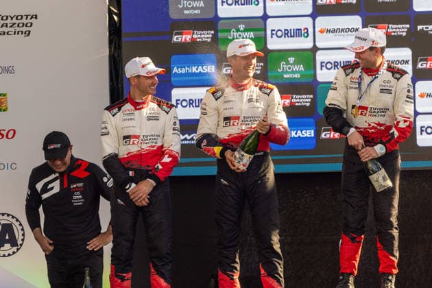 AUTO - WRC, Motorsport Rallye, WM - RALLY JAPAN 2026 OGIER SÃ bastien, Toyota GR Yaris Rally1, portrait, podium, portrait during the 2026 Rally Japan, 7th round of the 2026 FIA WRC World Rally Car Championship, from May 28 to 30, 2026 at Toyota, Aichi, Japan - ToyotaJapan Copyright: xNikosxKatikisx