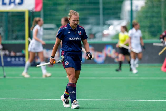 Stine Kurz MHC, 27, captain, player, players of Mannheimer HC MHC , looking disappointed, disappointment, frustration, disappointed, pessimistic, action, action scene, 31 05 2026, Bonn Germany , Hockey, German Championship, Final, Women, Mannheimer HC Düsseldorfer HC xozx