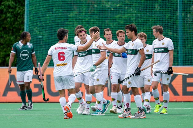 Hamburger Polo Club players, celebrate the goal, celebrate the goal, goal, celebration, cheer, celebrate the goal, celebrate the goal, joy, joy, joyful, optimistic, positive, game scene, highlight, action, 31 05 2026, Bonn Germany , Hockey, German Championship, Final, Men, Hamburger Polo Club HTC Uhlenhorst Mülheim xozx