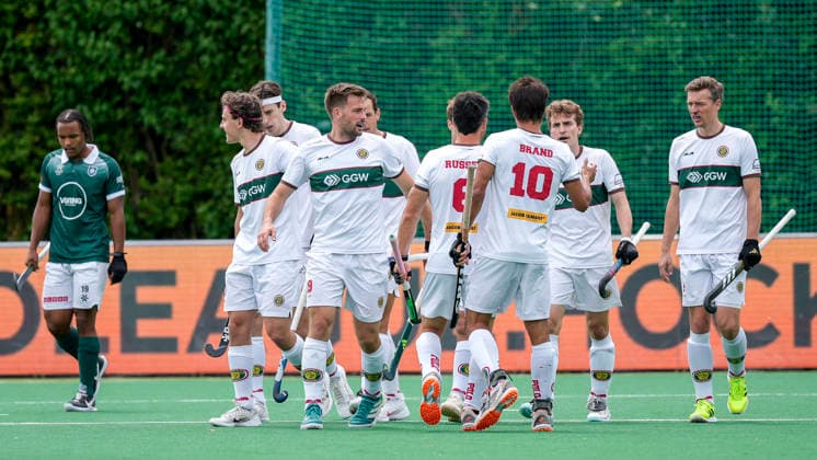 Hamburger Polo Club players, celebrate the goal, celebrate the goal, goal, celebration, cheer, celebrate the goal, celebrate the goal, joy, joy, joyful, optimistic, positive, game scene, highlight, action, 31 05 2026, Bonn Germany , Hockey, German Championship, Final, Men, Hamburger Polo Club HTC Uhlenhorst Mülheim xozx