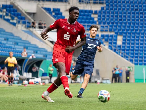 Assad Kotya Fofana 1 FC Koeln U19, 05 on the ball GER, TSG Hoffenheim vs 1 FC Koeln, Football, Final German Championship A Juniors U19 , Season 2025 2026, 31 05 2026 GER, TSG Hoffenheim vs 1 FC Koeln, Football, Final German Championship A Juniors U19 , Season 2025 2026, 31 05 2026 Sinsheim Copyright: xEibner-Pressefoto CarstenxSchwerx EP_CSG