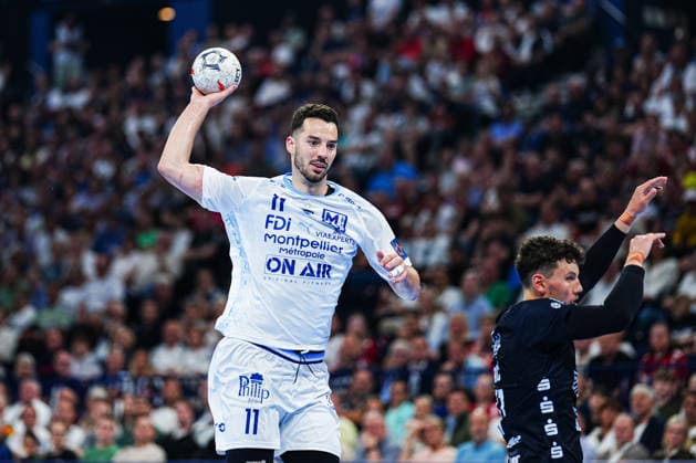 Throw Goal Zvonimir Srna Montpellier Handball, 11 GER, Montpellier Handball vs SG Flensburg Handewitt, Handball, EHF European League, Match for 3rd place, Season 2025 2026, 31 05 2026 GER, Montpellier Handball vs SG Flensburg Handewitt, Handball, EHF European League, Match for 3rd place, Season 2025 2026, 31 05 2026 Hamburg Copyright: xEibner-Pressefoto MarcelxvonxFehrnx EP_MFN
