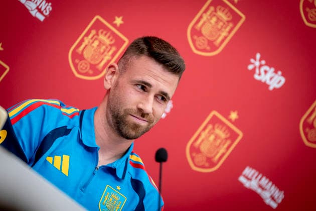 May 31, 2026, Las Rozas, Madrid, Spain: Unai Simon, goalkeeper of Spain National Football Team, during the press conderence of presentation of new sponsors for Spain National Football Team at the Football City (Ciudad del Futbol) on May 31, 2026, in Las Rozas, Spain. Spain National Football Team Sponsors Presentation press conference, PK, Pressekonferenz - ZUMAa181 20260531_zaa_a181_183 Copyright: xAngelxPerezxMecax