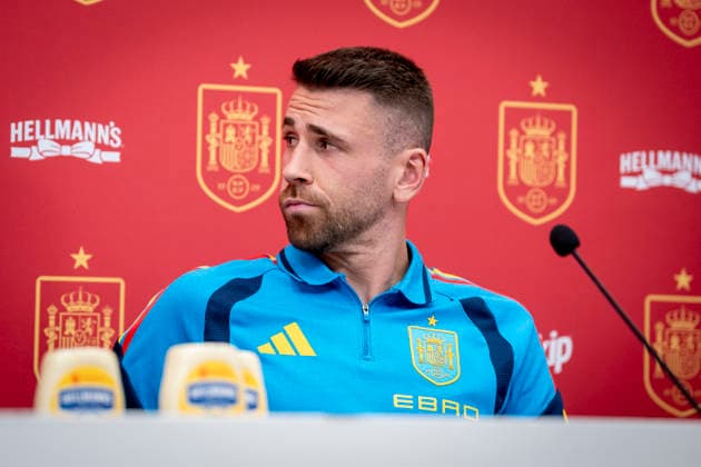 May 31, 2026, Las Rozas, Madrid, Spain: Unai Simon, goalkeeper of Spain National Football Team, during the press conderence of presentation of new sponsors for Spain National Football Team at the Football City (Ciudad del Futbol) on May 31, 2026, in Las Rozas, Spain. Spain National Football Team Sponsors Presentation press conference, PK, Pressekonferenz - ZUMAa181 20260531_zaa_a181_177 Copyright: xAngelxPerezxMecax