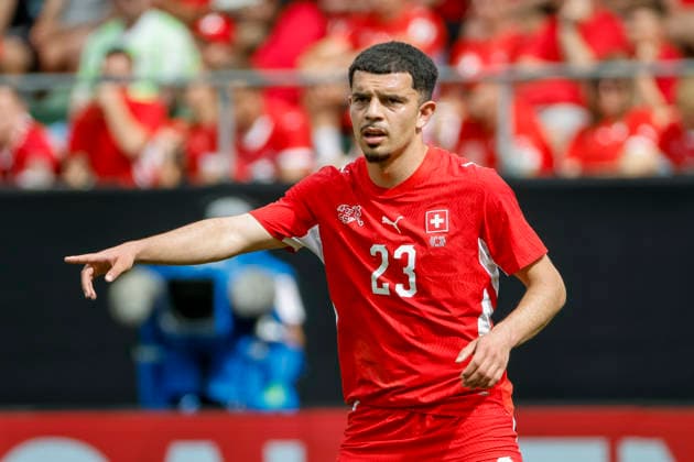 Zeki Amdouni Switzerland, 23 , Facial expression, Facial expression, Emotion , Switzerland, Soccer, Friendly match, Switzerland vs Jordan, 31 05 2026, St Gallen Kybunpark Hessen Switzerland Copyright: xGrantxHubbsx