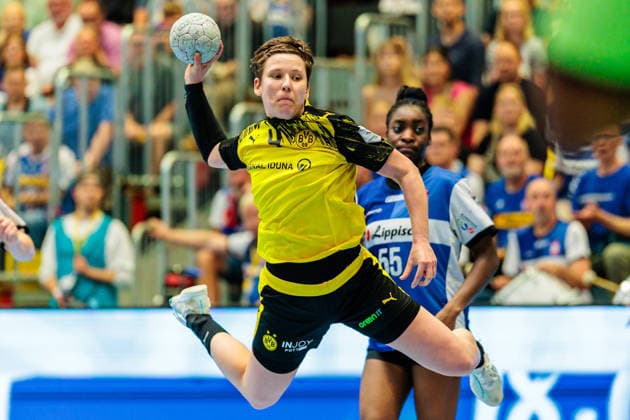 Andrea Jacobsen HSG Blomberg Lippe, 04 in goal throw GER, HSG Blomberg Lippe vs Borussia Dortmund, Handball, 1 Bundesliga Women, Play Offs, Final, Match 3, 31 05 2026 GER, HSG Blomberg Lippe vs Borussia Dortmund, Handball, 1 Bundesliga Women, Play Offs, Final, Match 3, 31 05 2026 Blomberg Copyright: xEibner-Pressefoto JanxRollingerx EP_JSK