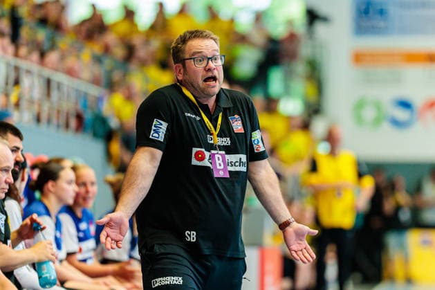 Steffen Birkner HSG Blomberg Lippe, coach gets angry and gesticulates GER, HSG Blomberg Lippe vs Borussia Dortmund, Handball, 1 Bundesliga Women, Play Offs, Final, Game 3, 31 05 2026 GER, HSG Blomberg Lippe vs Borussia Dortmund, Handball, 1 Bundesliga Women, Play Offs, Final, Game 3, 31 05 2026 Blomberg Copyright: xEibner-Pressefoto JanxRollingerx EP_JSK