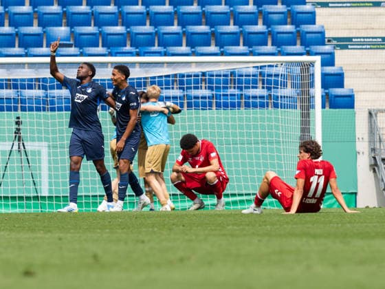 TSG Hoffenheim cheers, on the ground FC GER, TSG Hoffenheim vs 1 FC Koeln, Football, Final German Championship A Juniors U19 , Season 2025 2026, 31 05 2026 GER, TSG Hoffenheim vs 1 FC Koeln, Football, Final German Championship A Juniors U19 , Season 2025 2026, 31 05 2026 Sinsheim Copyright: xEibner-Pressefoto CarstenxSchwerx EP_CSG