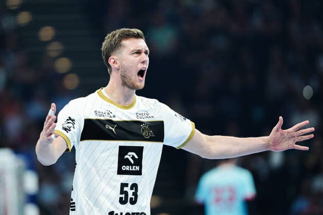 Cheers Nikola Bilyk THW Kiel, 53 GER, THW Kiel vs MT Melsungen, Handball, EHF European League, Final, Season 2025 2026, 31 05 2026 GER, THW Kiel vs MT Melsungen, Handball, EHF European League, Final, Season 2025 2026, 31 05 2026 Hamburg Copyright: xEibner-Pressefoto MarcelxvonxFehrnx EP_MFN