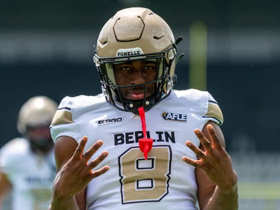 Tomiwa Oyewo Berlin Thunder 8 , Alpine Rams vs Berlin Thunder, American Football, AFLE, The League Eruope, Week 2, Season 2026, 31 05 2026, Alpine Rams vs Berlin Thunder, American Football, AFLE, The League Eruope, Week 2, Season 2026, 31 05 2026 Biel Copyright: xEibner-Pressefoto FlorianxSchustx EP_FSU