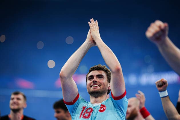 Florian Drosten MT Melsungen, 18 cheers jubilation after victory end of match GER, THW Kiel vs MT Melsungen, Handball, EHF European League, Final, Season 2025 2026, 31 05 2026 GER, THW Kiel vs MT Melsungen, Handball, EHF European League, Final, Season 2025 2026, 31 05 2026 Hamburg Copyright: xEibner-Pressefoto MarcelxvonxFehrnx EP_MFN