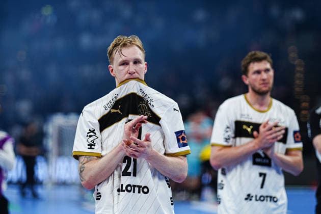 Eric Johansson THW Kiel, 21 disappointed disappointment after defeat GER, THW Kiel vs MT Melsungen, Handball, EHF European League, Final, Season 2025 2026, 31 05 2026 GER, THW Kiel vs MT Melsungen, Handball, EHF European League, Final, Season 2025 2026, 31 05 2026 Hamburg Copyright: xEibner-Pressefoto MarcelxvonxFehrnx EP_MFN