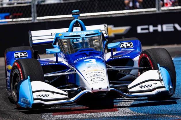 AUTO - IndyCar, Indy Car, IRL, USA - DETROIT GRAND PRIX 2026 03 MCLAUGHLIN Scott (nzl), Team Penske, Dallara DW12 - Chevrolet, action during the Chevrolet Detroit Grand Prix, 8th round of the 2026 NTT IndyCar Series, on the Streets of Detroit, from May 29 to 31, 2026 in Detroit, Michigan, United States of America - DetroitUnited States Copyright: xJULIENxDELFOSSEx