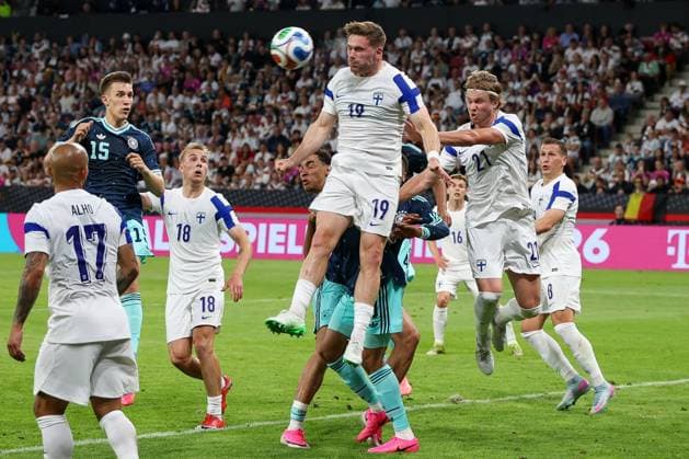 Benjamin Kaellman in action, Header, Germany vs Finland, Football, Men, UEFA, Friendly Match, Friendly Match, DFB, Season 2025 2026, 31 05 2026 Mainz Rhineland-Palatinate Germany Copyright: xkolbert-press MartinxAgüerax