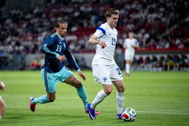 GER, Germany vs Finland, international match, World Cup preparation 2026 31 05 2026, Mewa Arena, Mainz, GER, Germany vs Finland, international match, World Cup preparation 2026, in the picture Leroy Sane Germany, 19 in duel with Daniel Hakans Finland, 22 , nordphotoxGmbHx xMemmler nph00005