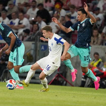 DFB Maenner Nationalmannschaft, Men National Team, Freundschaftsspiel, Testspiel ,Germany Finland , Germany vs Finland, 31 05 2026, MEWA Arena Mainz Anssi Suhonen Finland FIN , Jamal Musiala, Deutschland, Germany, GER,