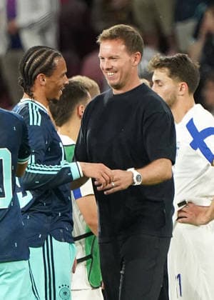 DFB Maenner Nationalmannschaft, Men National Team, Freundschaftsspiel, Testspiel ,Germany Finland , Germany vs Finland, 31 05 2026, MEWA Arena Mainz Leroy Sane Julian Nagelsmann Deutschland, Germany, GER, Aktion Einzelbild