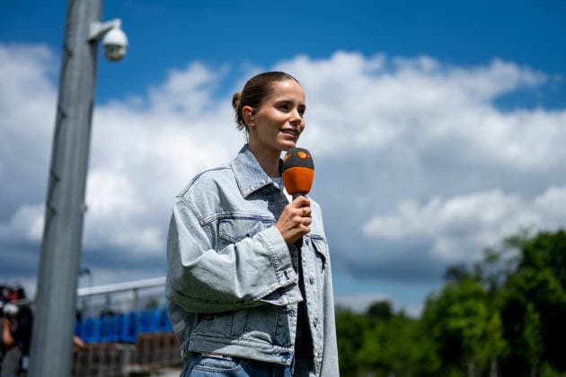 GER, Germany vs Finland, farewell event and training match, World Cup preparation 2026 01 06 2026, DFB Campus, Frankfurt am Main, GER, Germany vs Finland, farewell event and training match, World Cup preparation 2026, pictured Lili Engels ZDF TV presenter , nordphotoxGmbHx xMemmler nph00005