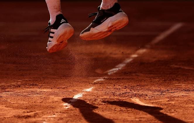 Shoes on clay French Open Tennis, Day Nine, Tennis, Roland Garros, Paris, France - 01 Jun 2026Paris Roland Garros France EDITORIAL USE ONLY No use with unauthorised audio, video, data, fixture lists, club league logos or live services. Online in-match use limited to 120 images, no video emulation. No use in betting, games or single club league player publications. Copyright: xEllaxLing Shutterstockx 16898327bz