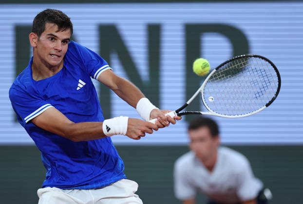 Rafael Jodar of Spain in action French Open Tennis, Day Ten, Tennis, Roland Garros, Paris, France - 02 Jun 2026Paris Roland Garros France EDITORIAL USE ONLY No use with unauthorised audio, video, data, fixture lists, club league logos or live services. Online in-match use limited to 120 images, no video emulation. No use in betting, games or single club league player publications. Copyright: xEllaxLing Shutterstockx 16906550bc