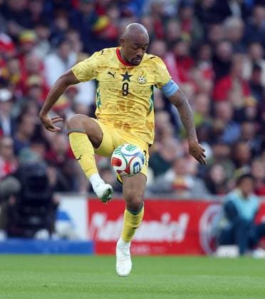 Jordan Ayew of Ghana Wales v Ghana, International Friendly, Länderspiel, Nationalmannschaft Football, Cardiff City Stadium, Cardiff, Wales, UK - 02 Jun 2026Cardiff Cardiff City Stadium United Kingdom EDITORIAL USE ONLY No use with unauthorised audio, video, data, fixture lists, club league logos or live services. Online in-match use limited to 120 images, no video emulation. No use in betting, games or single club league player publications. Copyright: xKieranxMcManus Shutterstockx 16906575n